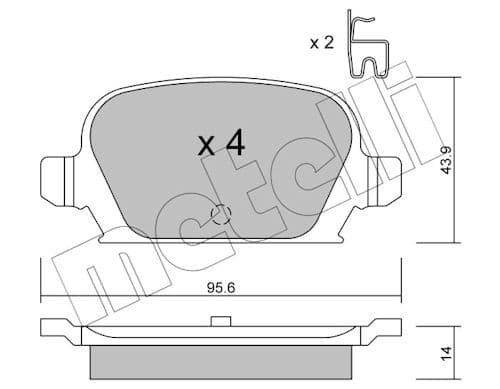 set placute frana,frana disc METELLI 22-0541-0