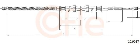 Cablu, frana de parcare COFLE 10.9037