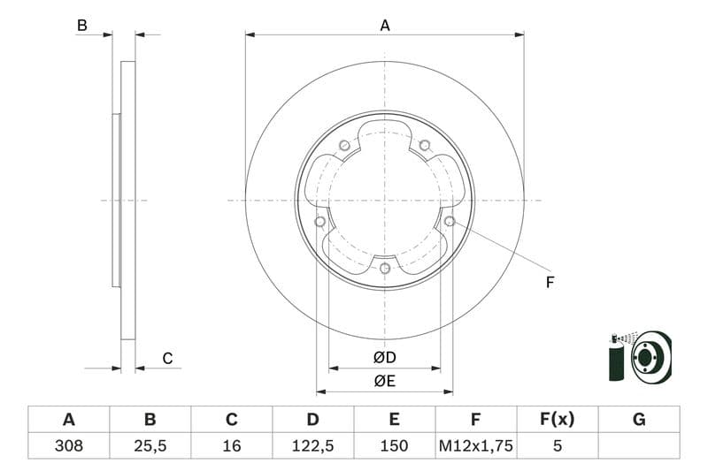 Disc frana BOSCH 0 986 479 F44