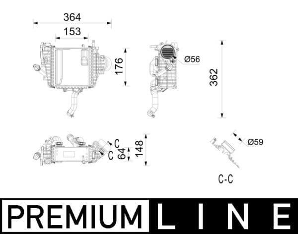Intercooler, compresor MAHLE BEHR *** PREMIUM LINE *** CI 737 000P