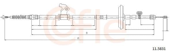 Cablu, frana de parcare COFLE 11.5831