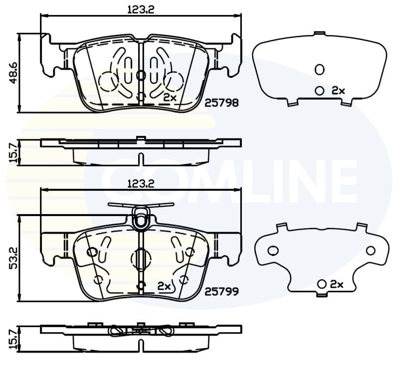 set placute frana,frana disc COMLINE CBP02243