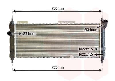 Radiator, racire motor VAN WEZEL 37002203