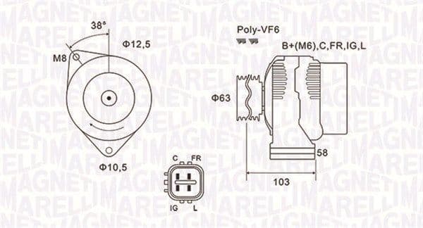 Generator / Alternator MAGNETI MARELLI 063731727010