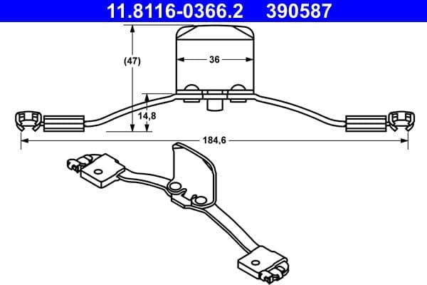 Arc, etrier frana ATE 11.8116-0366.2