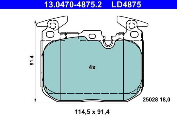 set placute frana,frana disc ATE Ceramic 13.0470-4875.2