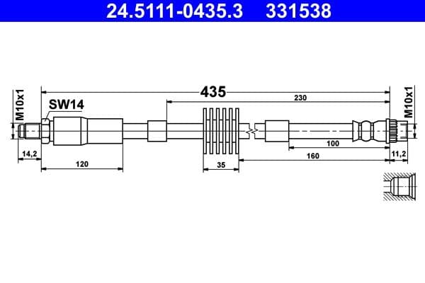 Furtun frana ATE 24.5111-0435.3