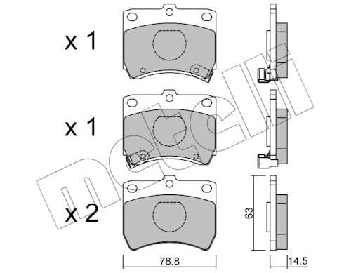 set placute frana,frana disc METELLI 22-0370-0