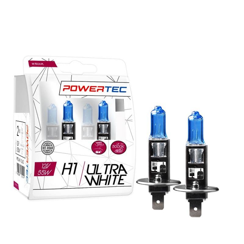 Bec, far faza lunga M-TECH Powertec Ultra White PTZUW1-DUO