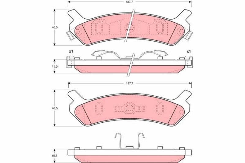 set placute frana,frana disc TRW GDB896