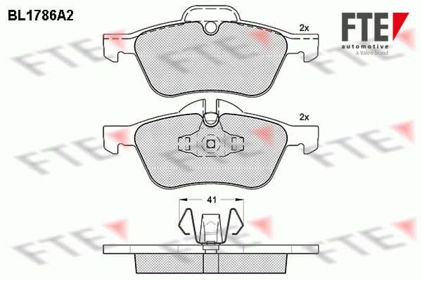 set placute frana,frana disc FTE 9010356