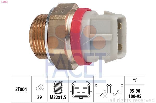 Comutator temperatura, ventilator radiator FACET 7.5682
