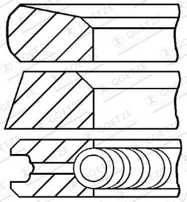 Set segmenti piston GOETZE ENGINE 08-123721-00