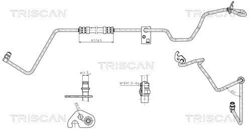 Furtun hidraulic, sistem de directie TRISCAN 8516 16043
