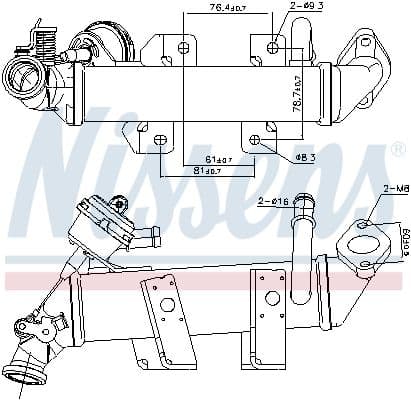 Radiator, recirculare gaze de esapament NISSENS 989287