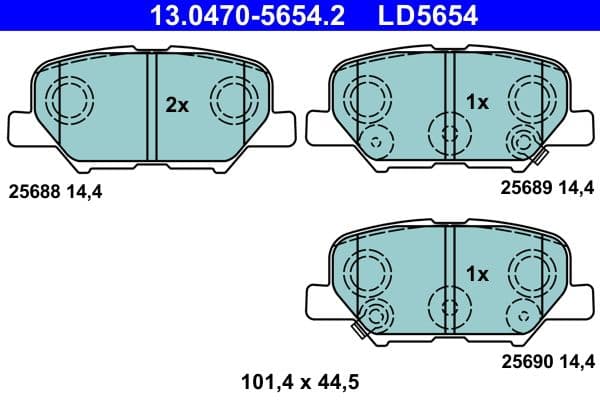 set placute frana,frana disc ATE Ceramic 13.0470-5654.2