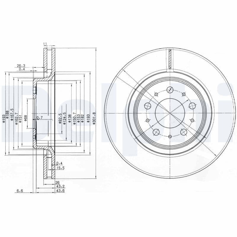 Disc frana DELPHI BG3418
