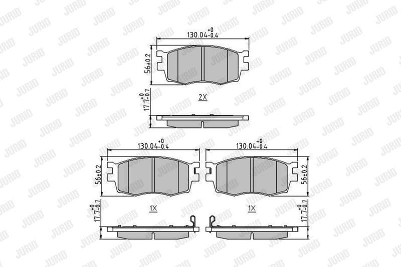 set placute frana,frana disc JURID 572593J