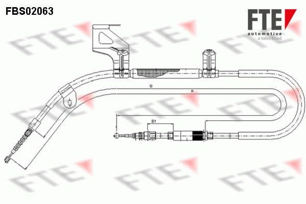 Cablu, frana de parcare FTE 9250065