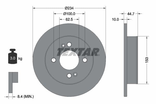 Disc frana TEXTAR PRO 92291603