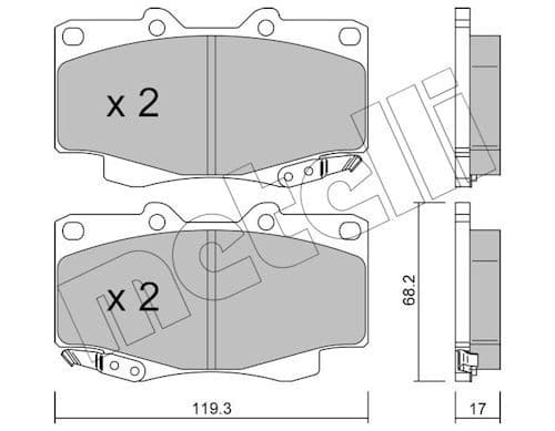 set placute frana,frana disc METELLI 22-0129-1