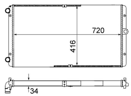 Radiator, racire motor MAHLE BEHR CR 829 000S