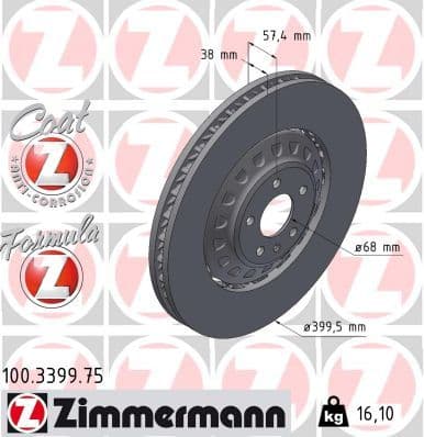 Disc frana ZIMMERMANN FORMULA Z 100.3399.75