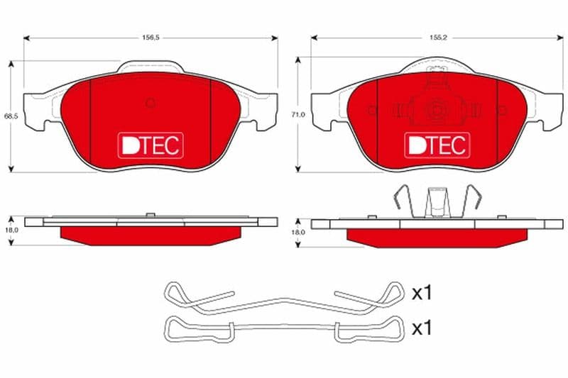 set placute frana,frana disc TRW DTEC COTEC GDB1468DTE