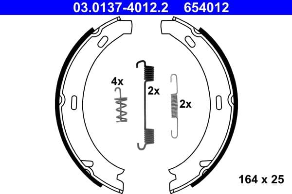 Set saboti frana, frana de mana ATE 03.0137-4012.2