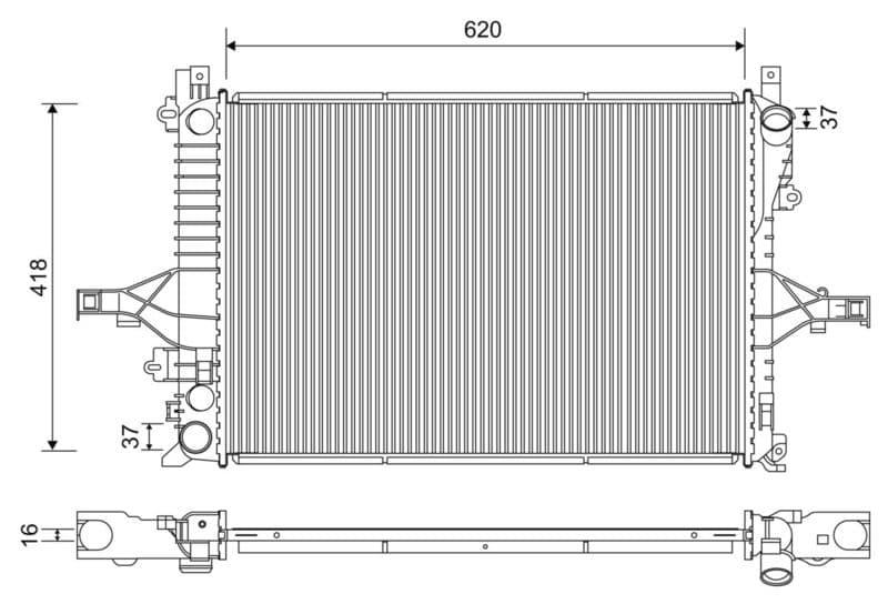 Radiator, racire motor VALEO 701233