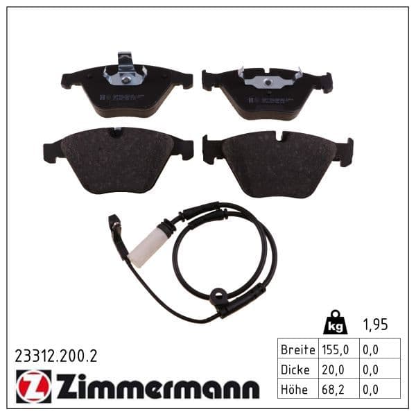 set placute frana,frana disc ZIMMERMANN 23312.200.2