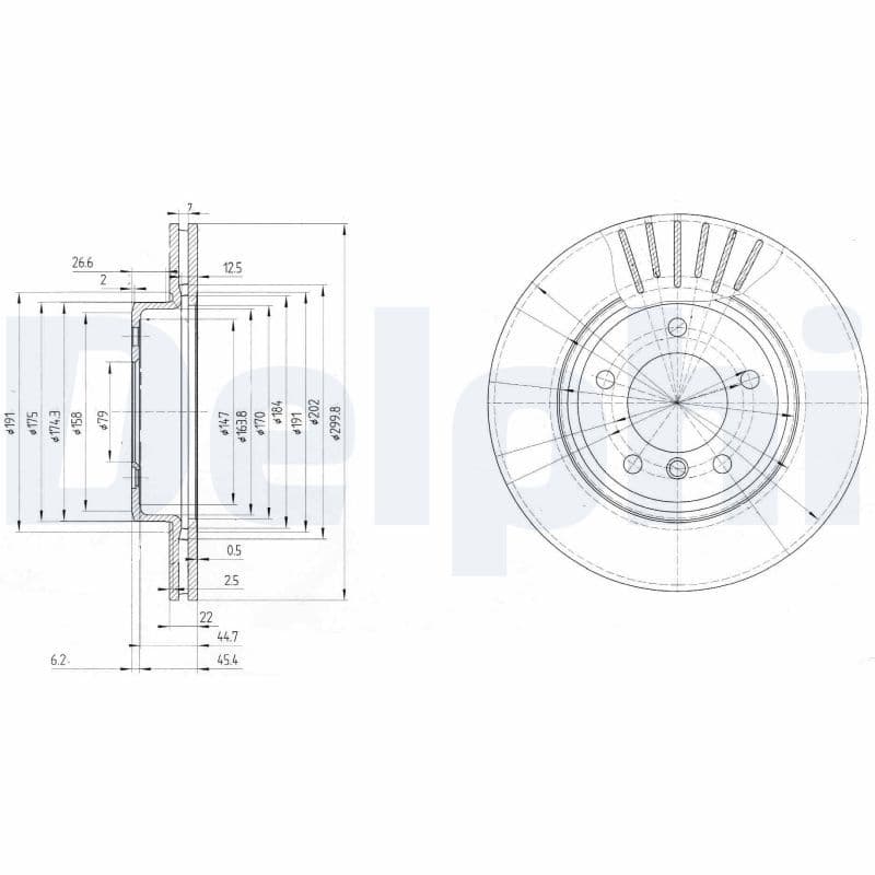 Disc frana DELPHI BG3527