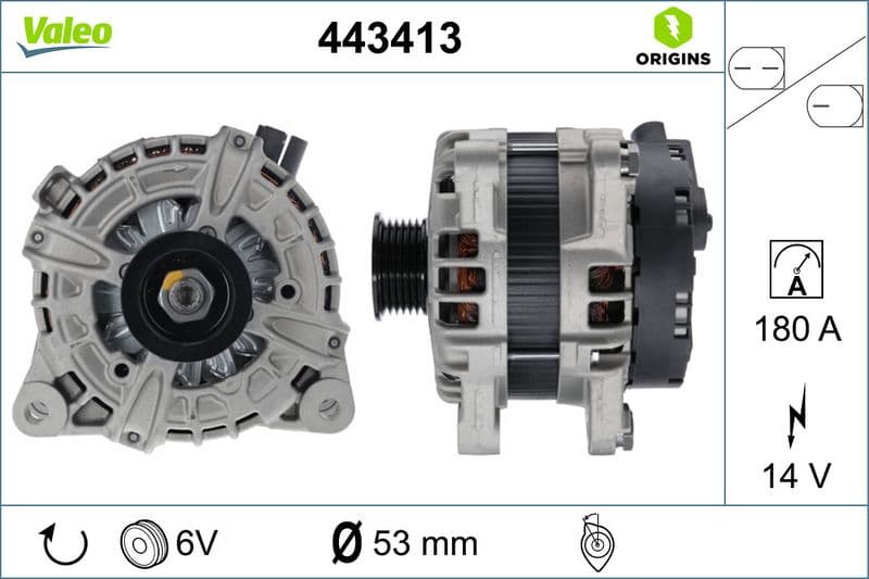 Generator / Alternator VALEO 443413