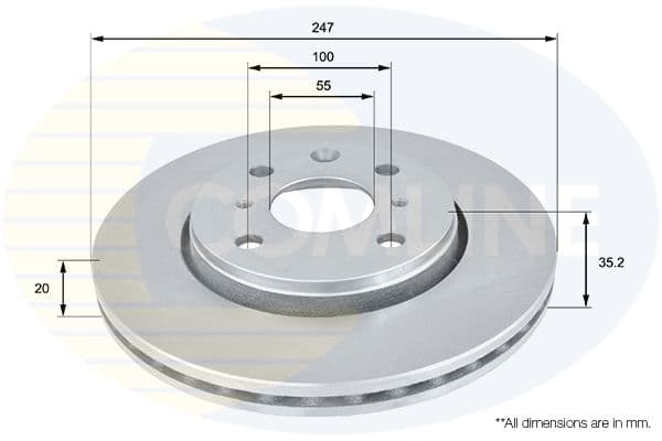 Disc frana COMLINE ADC1561V