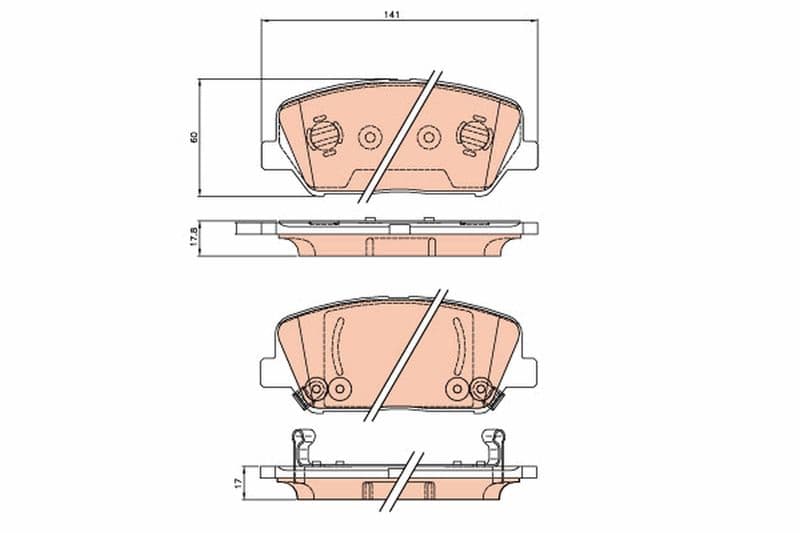 set placute frana,frana disc TRW GDB3621