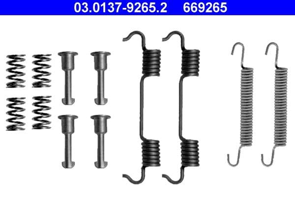 set accesorii, saboti frana parcare ATE 03.0137-9265.2