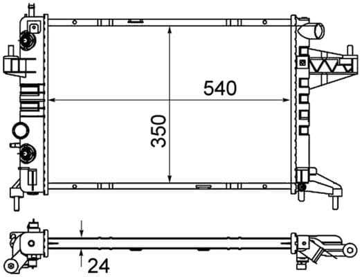 Radiator, racire motor MAHLE BEHR CR 390 000S