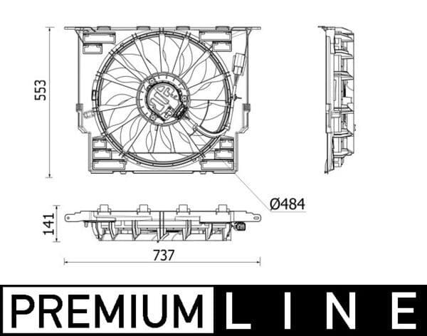 Ventilator, radiator MAHLE BEHR *** PREMIUM LINE *** CFF 543 000P