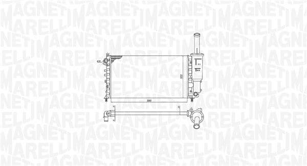 Radiator, racire motor MAGNETI MARELLI 350213902000