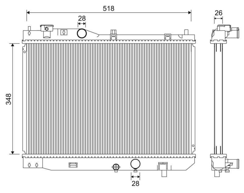 Radiator, racire motor VALEO 701267