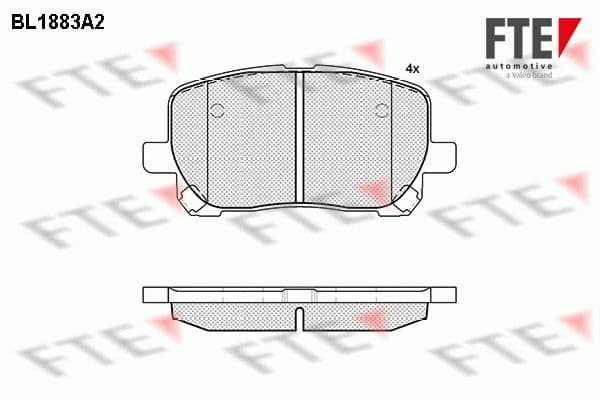 set placute frana,frana disc FTE 9010468