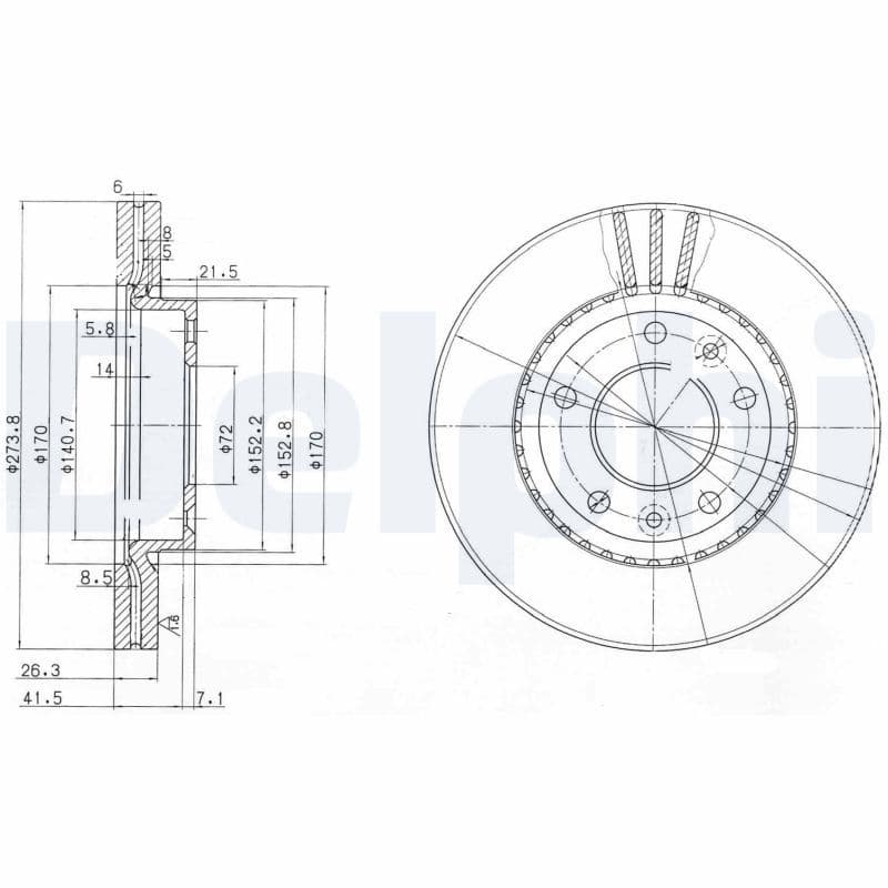 Disc frana DELPHI BG4015