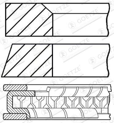Set segmenti piston GOETZE ENGINE 08-785506-00