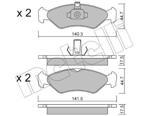set placute frana,frana disc METELLI 22-0088-0