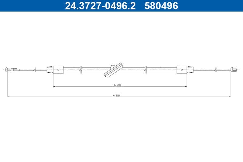 Cablu, frana de parcare ATE 24.3727-0496.2