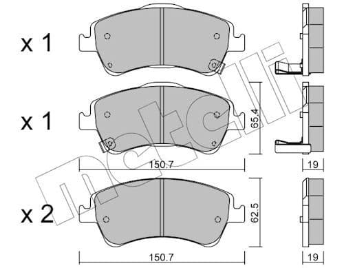 set placute frana,frana disc METELLI 22-0795-0
