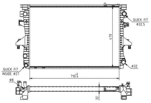 Radiator, racire motor MTR 13054601