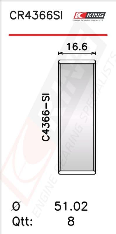 Cuzinet bielă KING CR4366SI