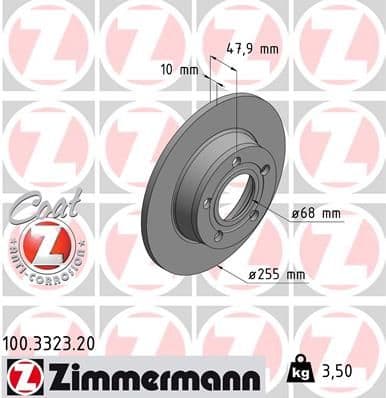 Disc frana ZIMMERMANN COAT Z 100.3323.20