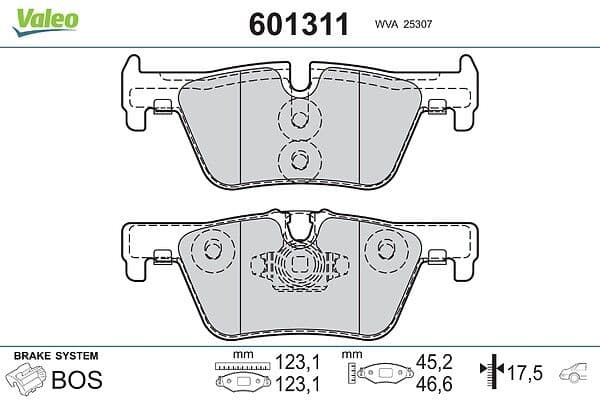 set placute frana,frana disc VALEO 601311